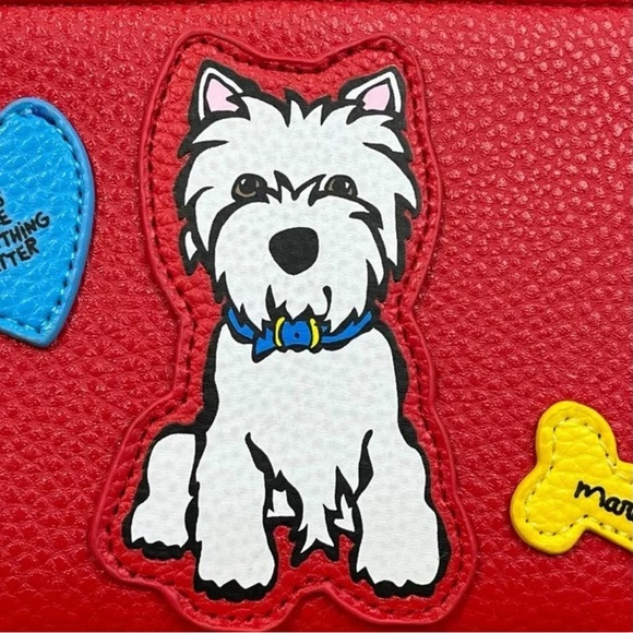 Marc Tetro Westie Dog Crossbody Wristlet Wallet Red Boxed New With Tags Nwot - Picture 4 of 5